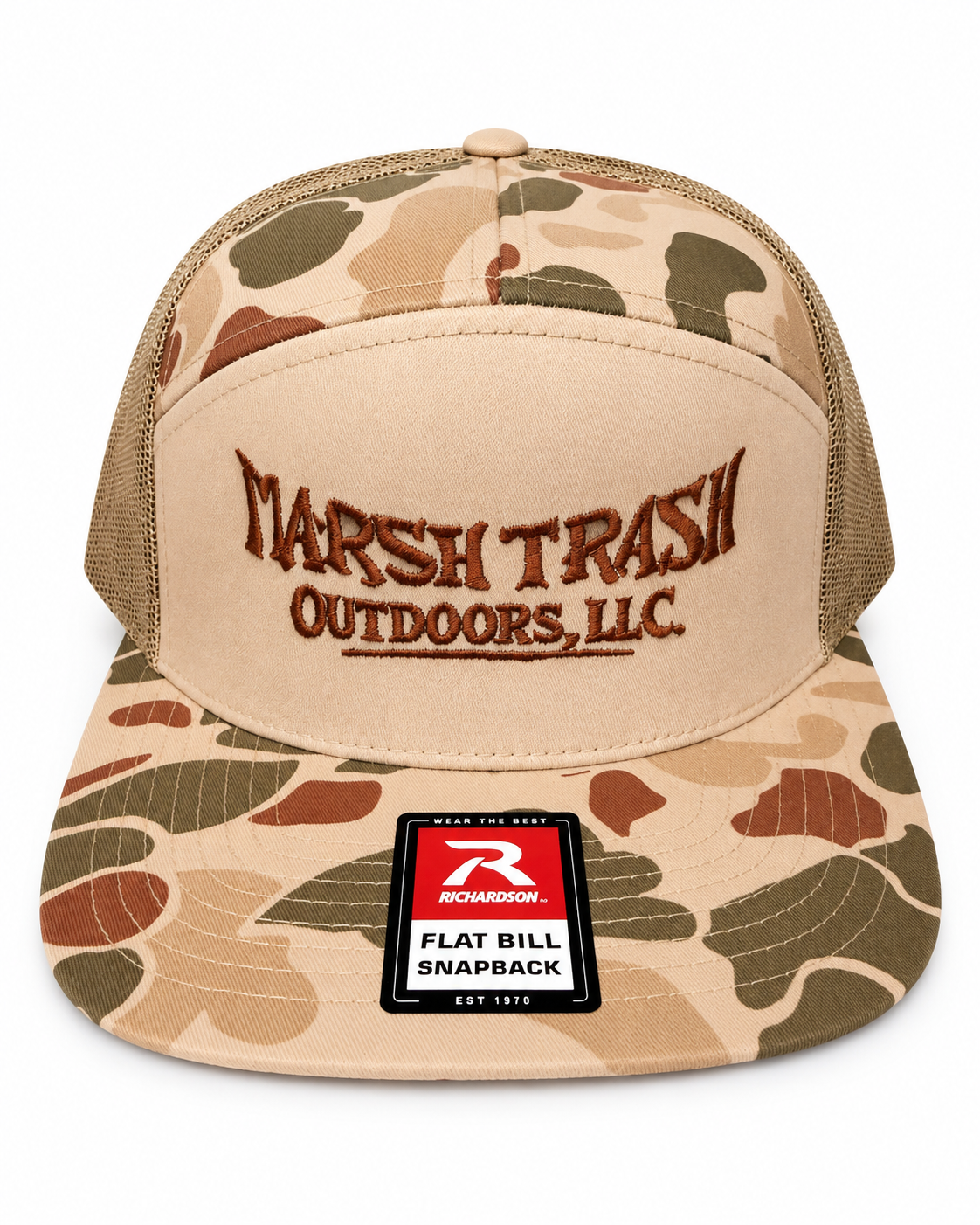 Richardson Flat Bill SnapBack - Tan Outdoors