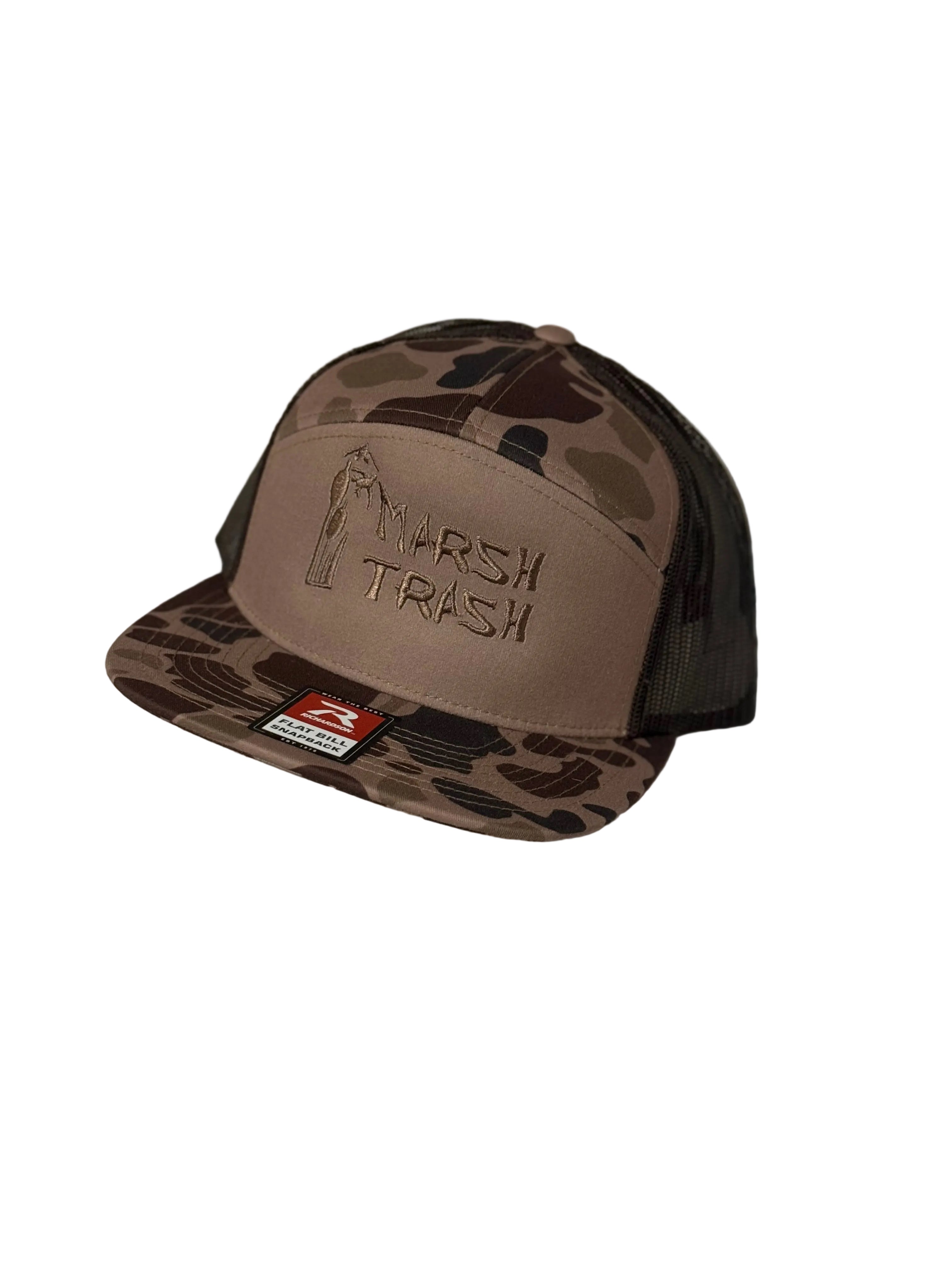 Vintage timberhole 5 panel flat bill cat tail