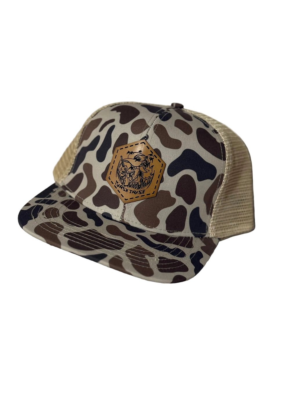 Lost trucker logo hat no rope ( burned leather logo)