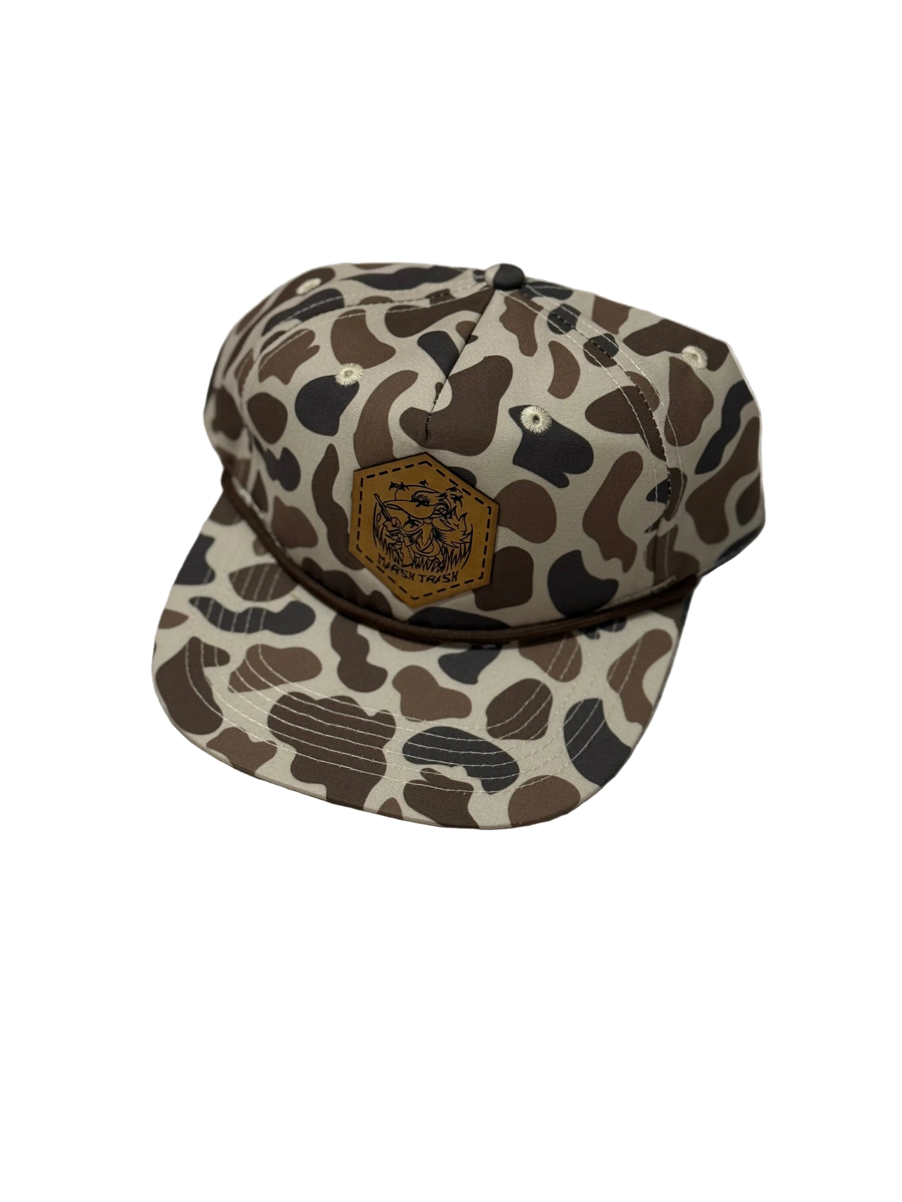 Lost burned leather patch with rope