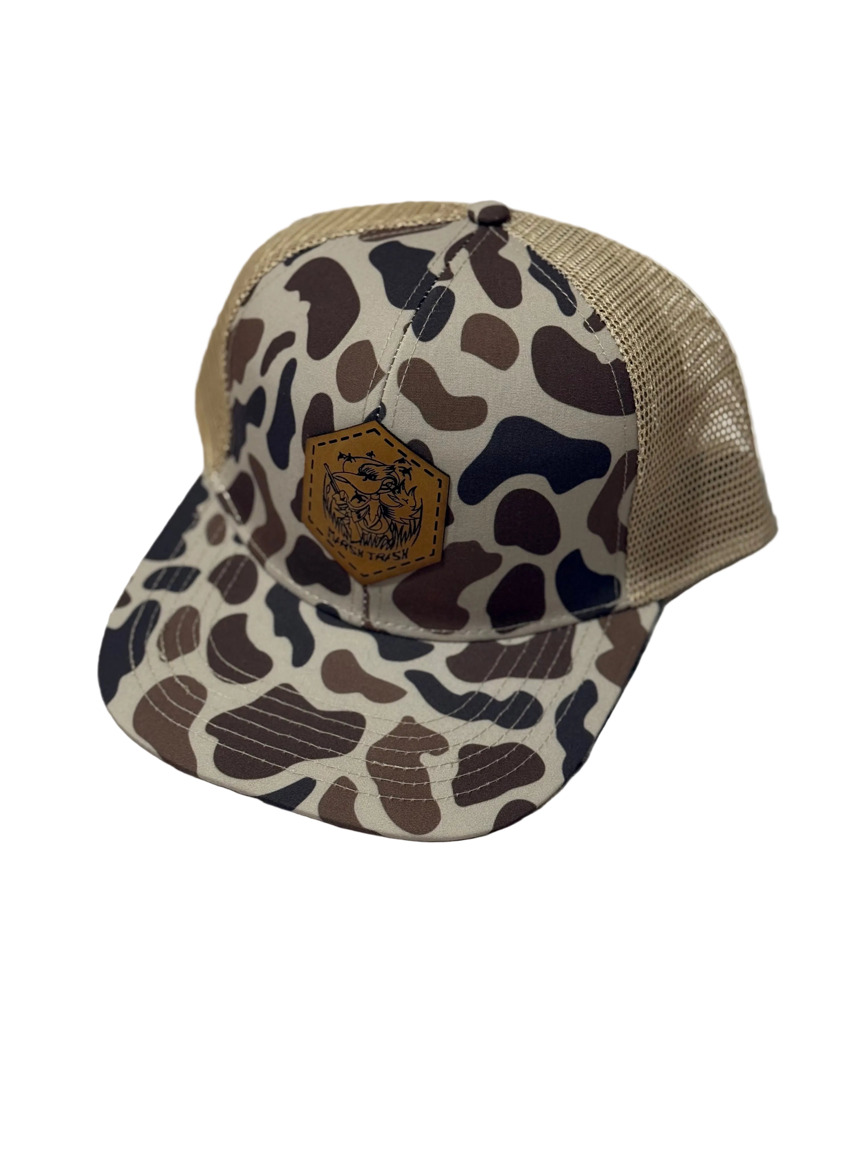 Lost trucker logo hat no rope ( burned leather logo)