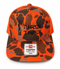 Richardson 112- 5 panel Orange Camo, Cat Tails