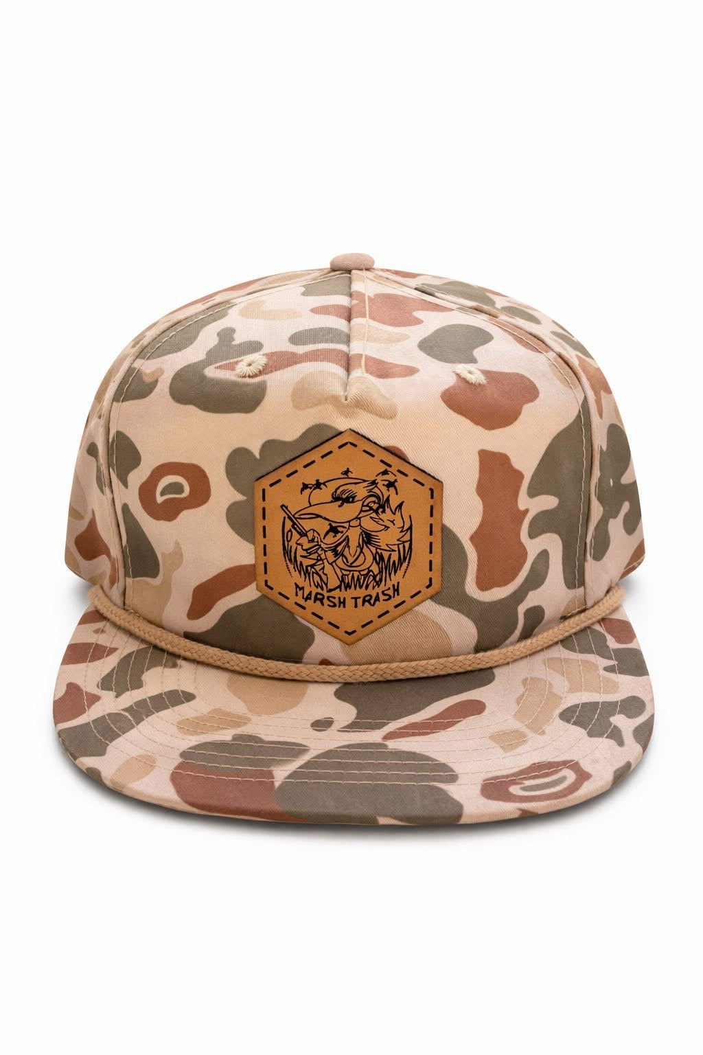 Vintage 5 panel logo patch with rope