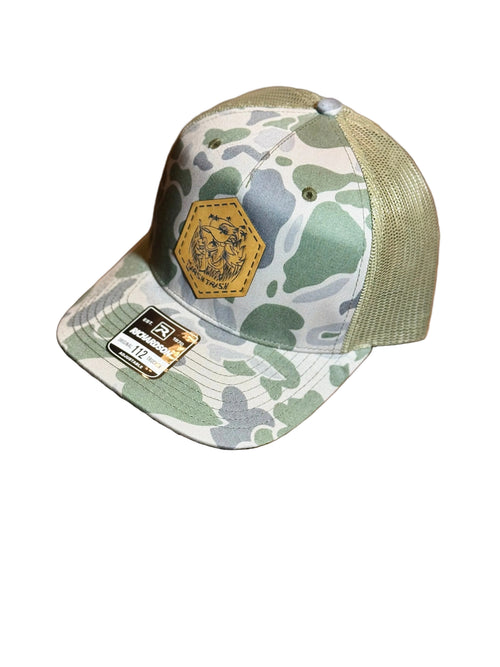 Duck camo logo patch trucker